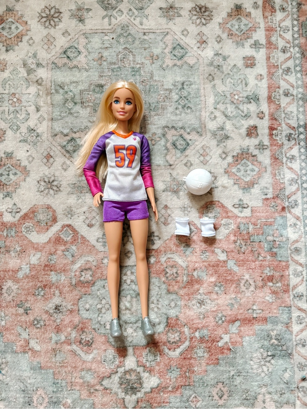 Barbie Fashionista with volleyball outfit and accessories